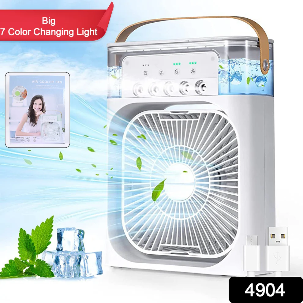 portable air cooler fan with 7 color light – personal ac fan